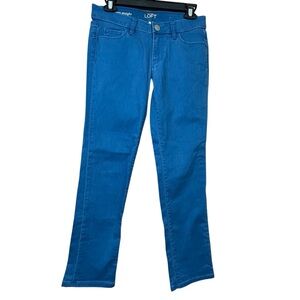 Ann Taylor LOFT Women's Cerulean Blue Color Modern Straight Jeans Women Sz 26 2
